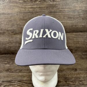 Srixon Hat Cap Snap Back Men's Gray White Trucker Mesh Cleveland Golf Dunlop